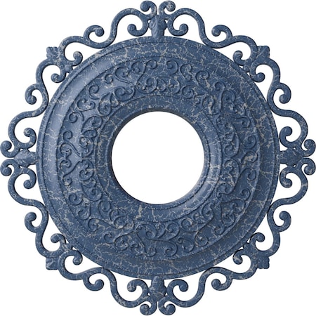 Ekena Millwork Orrington Ceiling Medallion (Canopies up to 6 1/4"), 22"OD x 6 1/4"ID x 1 3/4"P, Americana Crackle CM22ORAMC